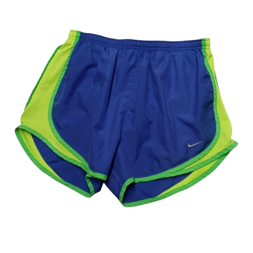 Nike Dri-FIT Lined Running Shorts Blue/Green Size M